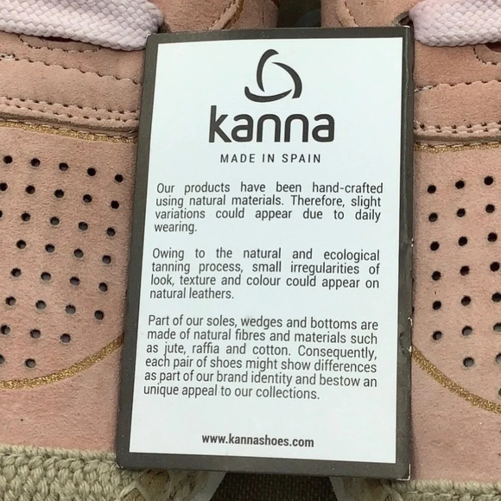 KANNA Pink sparkle perforated Espadrille Sneakers